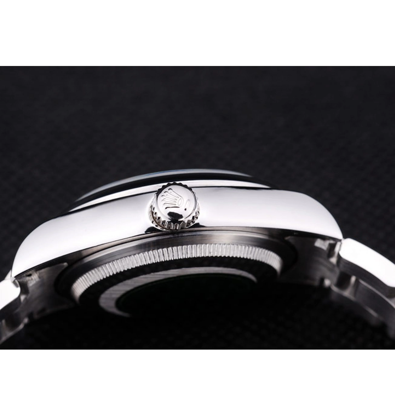 Rolex aaa copy Polished Black Dial 7467 Silver Datejust Bezel Rolex 0522